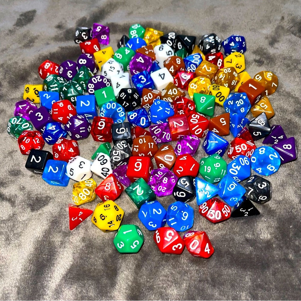 Dice Lot X110 GAMING DICE Dungeons And Dragons, BRAND NEW DICE- MULTIPLE KINDS.
